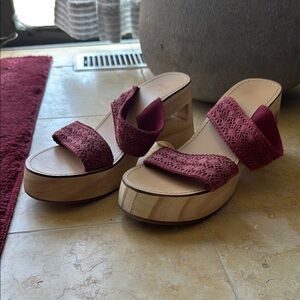 Urban Outfitters Wood Platform Heel